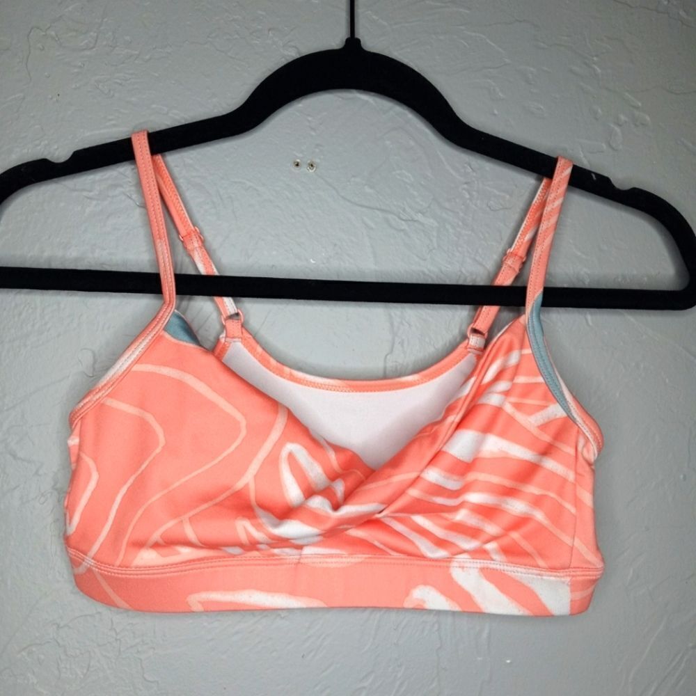 Joylab Orange and White Sports Bra with a Twist